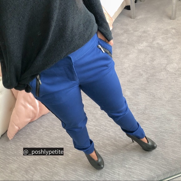 Fire royal blue tapered skinny mid waist pant - Picture 9 of 15